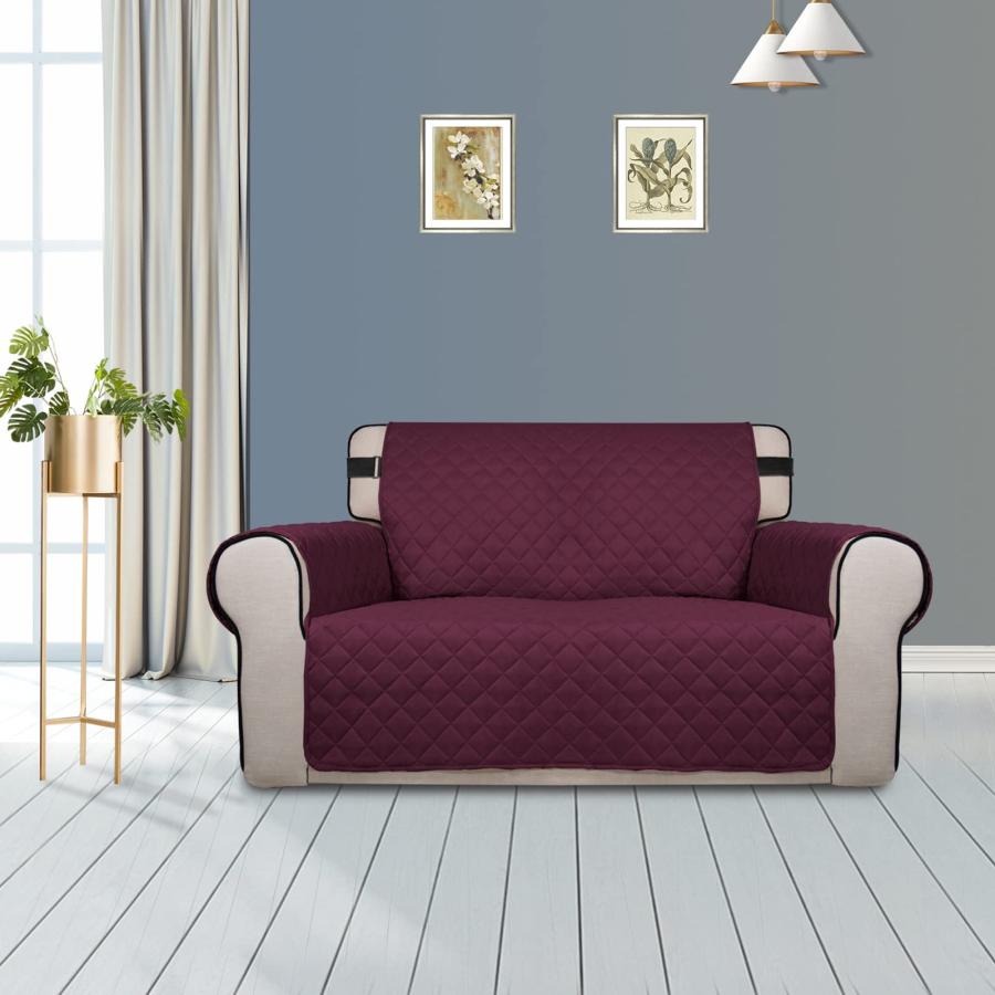【並行輸入品】 PureFit Reversible Sofa Cover Water Resistant Loveseat Couch Cov_3