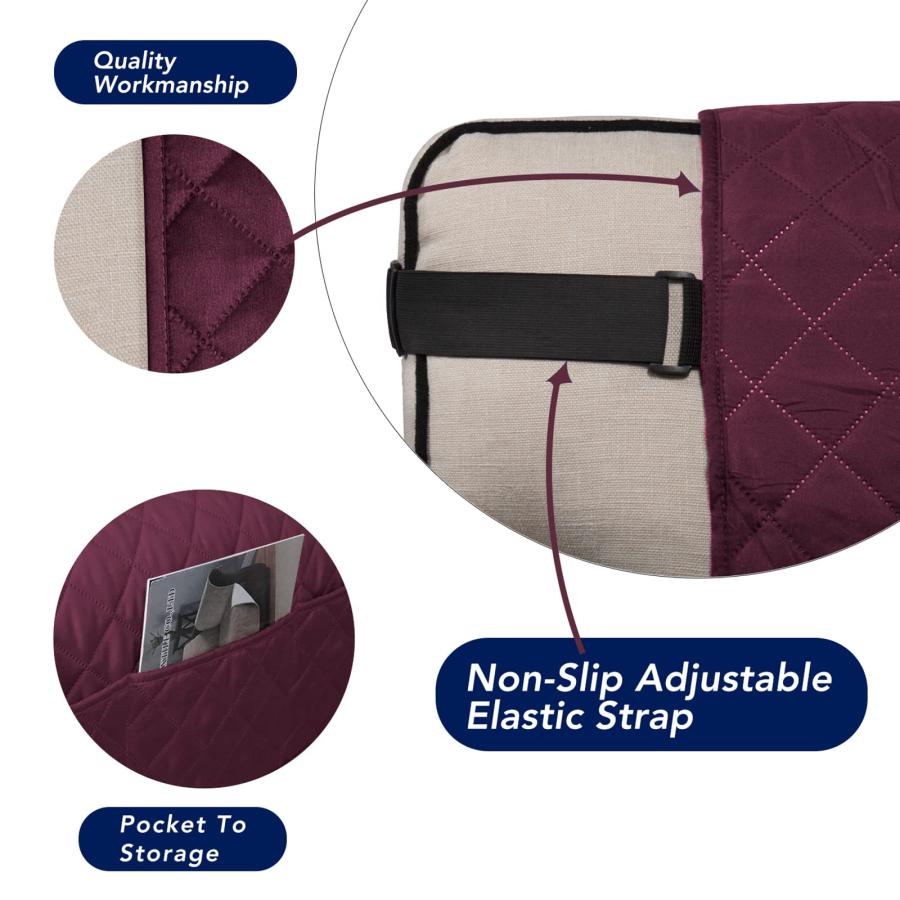 【並行輸入品】 PureFit Reversible Sofa Cover Water Resistant Loveseat Couch Cov_6