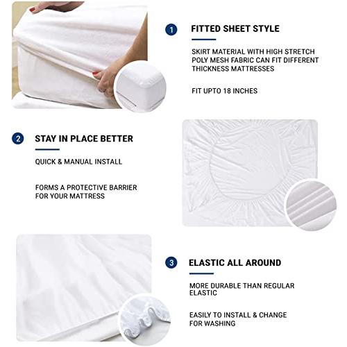 【並行輸入品】 Top Head flex Split King Mattress protector Fitted Style 12" Dee