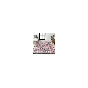 【並行輸入品】 JONATHAN Y Modern Boho Floral Multi/Purple Indoor Area Rug， 4x6，_2