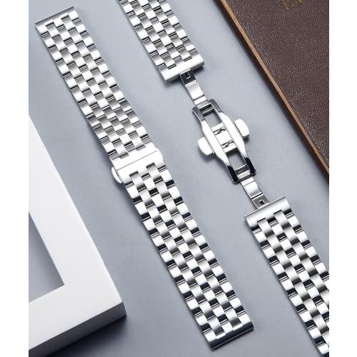[BINLUN] 時計バンド ステンレス メタルバンド 交換用金属腕時計ベルトウ BINLUN] 時計バンド ステンレス メタルバンド 交換用金属腕時計