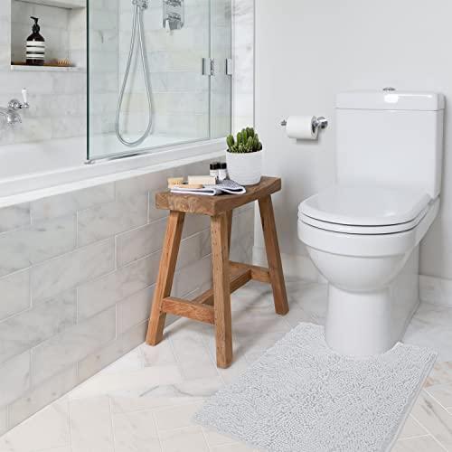 【並行輸入品】LuxUrux U字型トイレバスマット トイレ周り用の超吸収性&ノンスリップ輪郭ラグ、ソフトシェニール織、洗濯機洗い可能(50