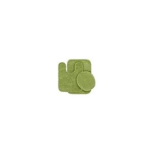 【並行輸入品】Angela バスルームラグ3点セット 無地 滑り止め ソフトマット 3 pc Solid Sage Green Bathroom_2