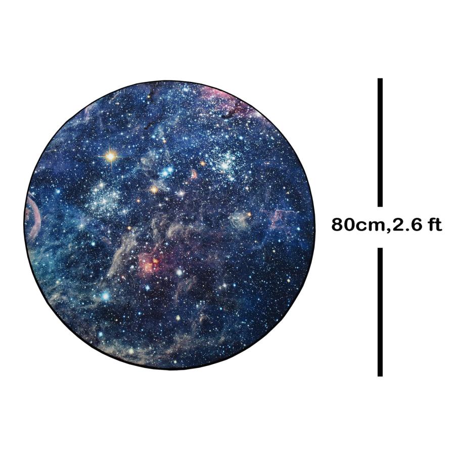【並行輸入品】Galaxy ラウンドラグ 宇宙 星雲 星空 星空 カーペット 大型フロアマット リビングルーム 勉強 子供の寝室用 (銀河 直径_5