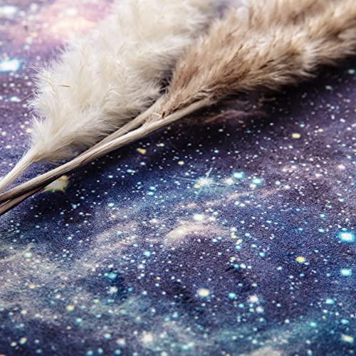 【並行輸入品】Galaxy ラウンドラグ 宇宙 星雲 星空 星空 カーペット 大型フロアマット リビングルーム 勉強 子供の寝室用 (銀河 直径_6