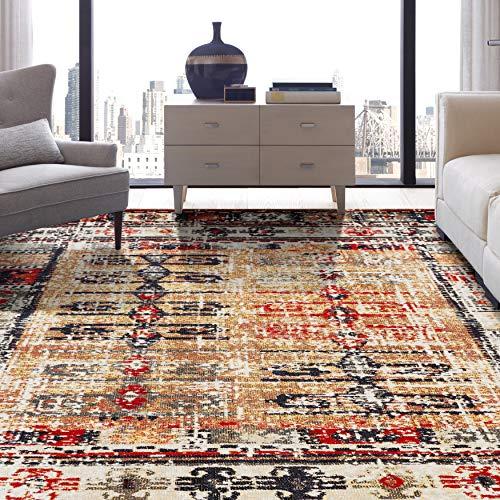 【並行輸入品】 Kalaty Modena Collection Desert Red Multi Color Indoor/Outdoor Aの画像