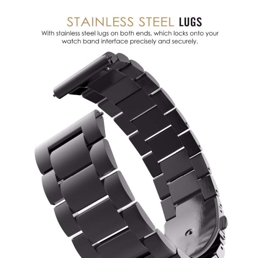 【並行輸入品】Classic Stainless Steel Metal WatchBand Compatible with Huami Ama_5