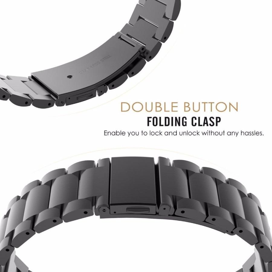【並行輸入品】Classic Stainless Steel Metal WatchBand Compatible with Huami Ama_8