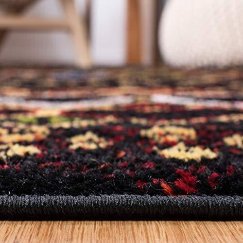 【並行輸入品】 SAFAVIEH Amsterdam Collection Area Rug 3' Square， Black & Mult