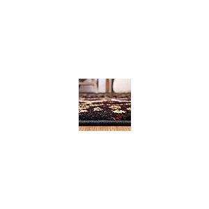 【並行輸入品】 SAFAVIEH Amsterdam Collection Area Rug 3' Square， Black & Mult