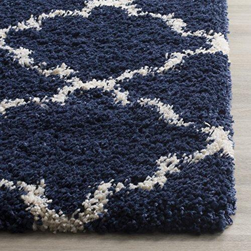 【並行輸入品】 SAFAVIEH Hudson Shag Collection Accent Rug 2' x 3'， Navy & Ivo_4