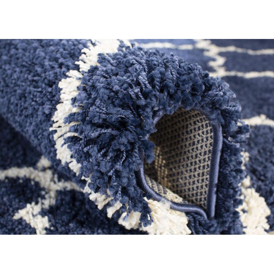 【並行輸入品】 SAFAVIEH Hudson Shag Collection Accent Rug 2' x 3'， Navy & Ivo_9