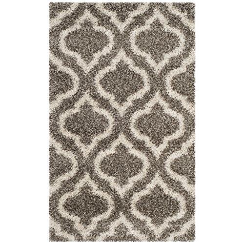 【並行輸入品】 SAFAVIEH Hudson Shag Collection Accent Rug 2' x 3'， Grey & Ivo_1