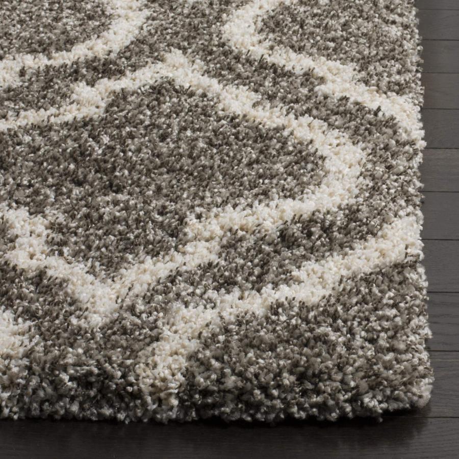 【並行輸入品】 SAFAVIEH Hudson Shag Collection Accent Rug 2' x 3'， Grey & Ivo_3