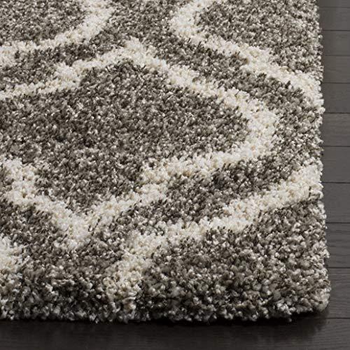 【並行輸入品】 SAFAVIEH Hudson Shag Collection Accent Rug 2' x 3'， Grey & Ivo_4