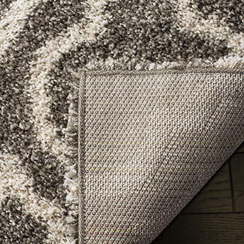 【並行輸入品】 SAFAVIEH Hudson Shag Collection Accent Rug 2' x 3'， Grey & Ivo_7