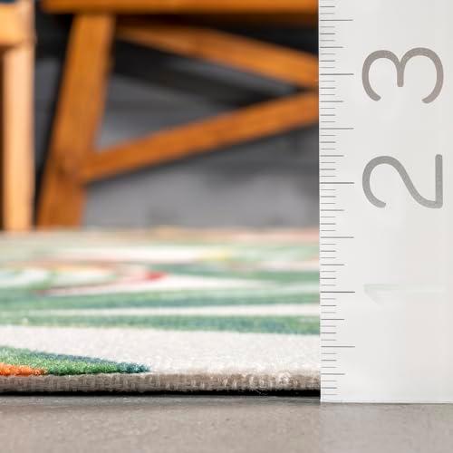 【並行輸入品】nuLOOM Area Rug， 2' 6" x 6'， Multi nuLOOM Contemporary Floral Lin_4