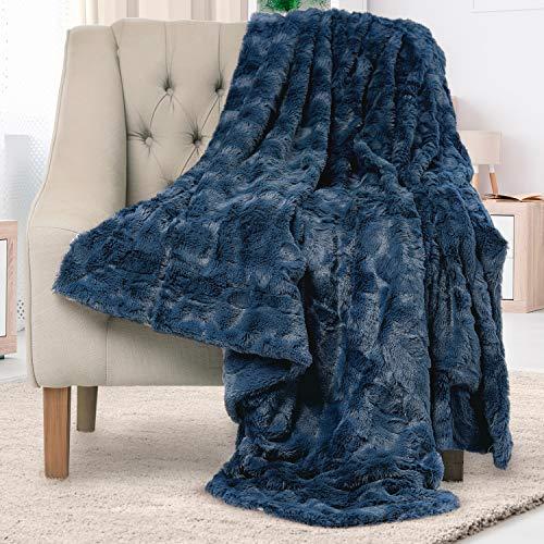 【並行輸入品】Everlasting Comfort Faux Fur Throw Blanket Soft， Fluffy， Fuzzy，
