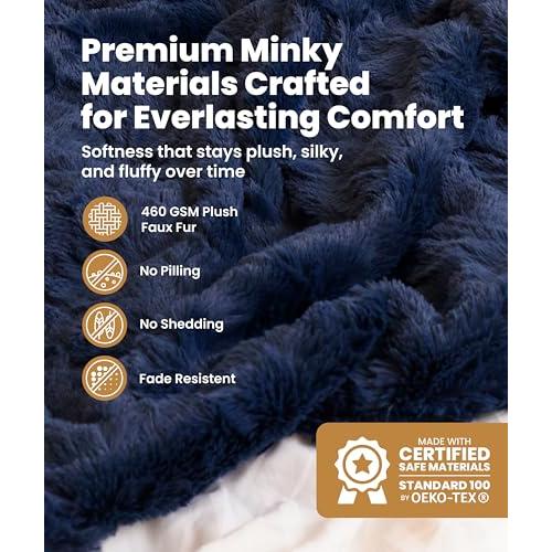 【並行輸入品】Everlasting Comfort Faux Fur Throw Blanket Soft， Fluffy， Fuzzy，