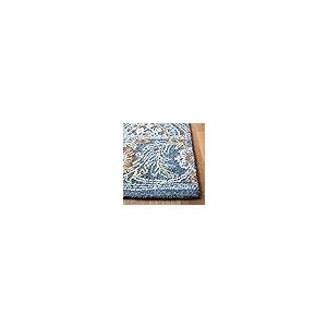 【並行輸入品】 SAFAVIEH Blossom Collection 4' x 6' Navy / Yellow BLM605N Handma_8
