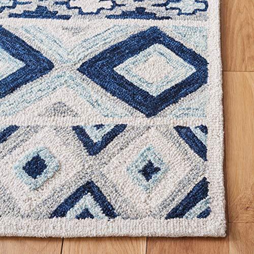 【並行輸入品】 SAFAVIEH Roslyn Collection Runner Rug 2'3" x 8'， Blue & White，_4