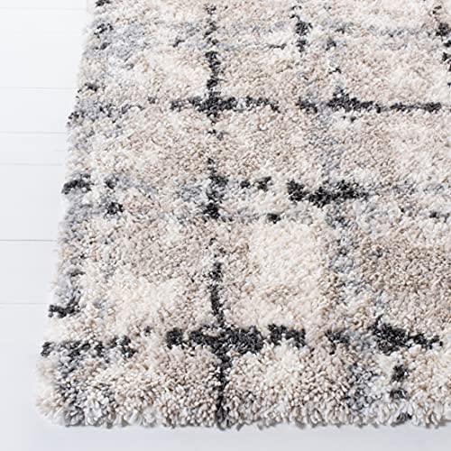 【並行輸入品】 SAFAVIEH Fontana Shag Collection Runner Rug 2'3" x 8'， Grey &_4