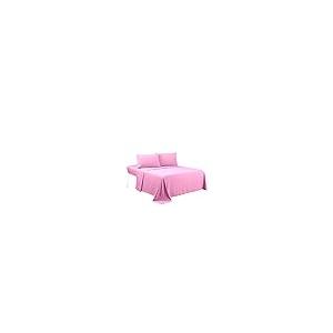 【並行輸入品】 KBC linen Full XL Size Sheet Set 4 Piece 100% Cotton Hotel L