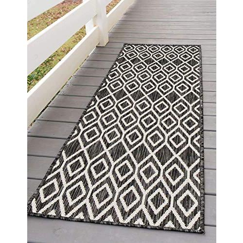 【並行輸入品】Unique Loom Jill Zarin Outdoor Collection Modern Geometric Beige_1
