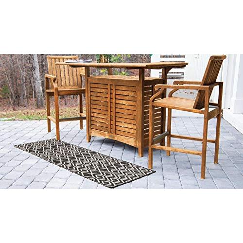 【並行輸入品】Unique Loom Jill Zarin Outdoor Collection Modern Geometric Beige_4