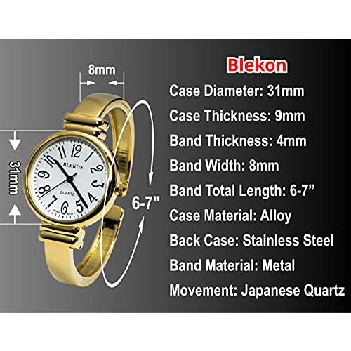 【並行輸入品】 Blekon Collections Japanese Quartz Women's Easy to Read Round 31の画像