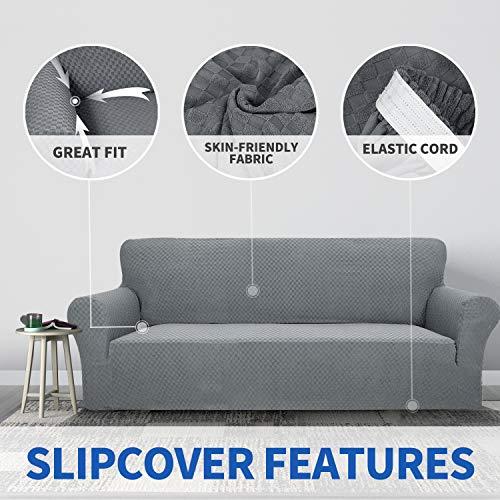 【並行輸入品】 ZNSAYOTX 1 Piece Jacquard Couch Covers for 3 Cushion Couch High_7