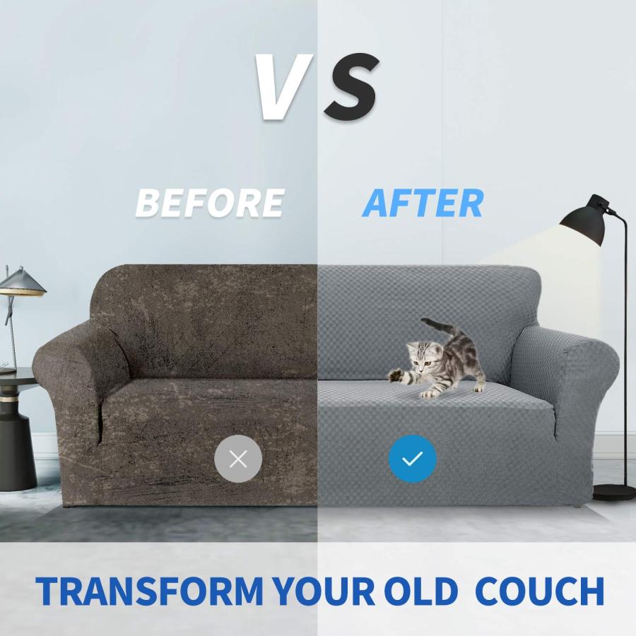 【並行輸入品】 ZNSAYOTX 1 Piece Jacquard Couch Covers for 3 Cushion Couch High_9