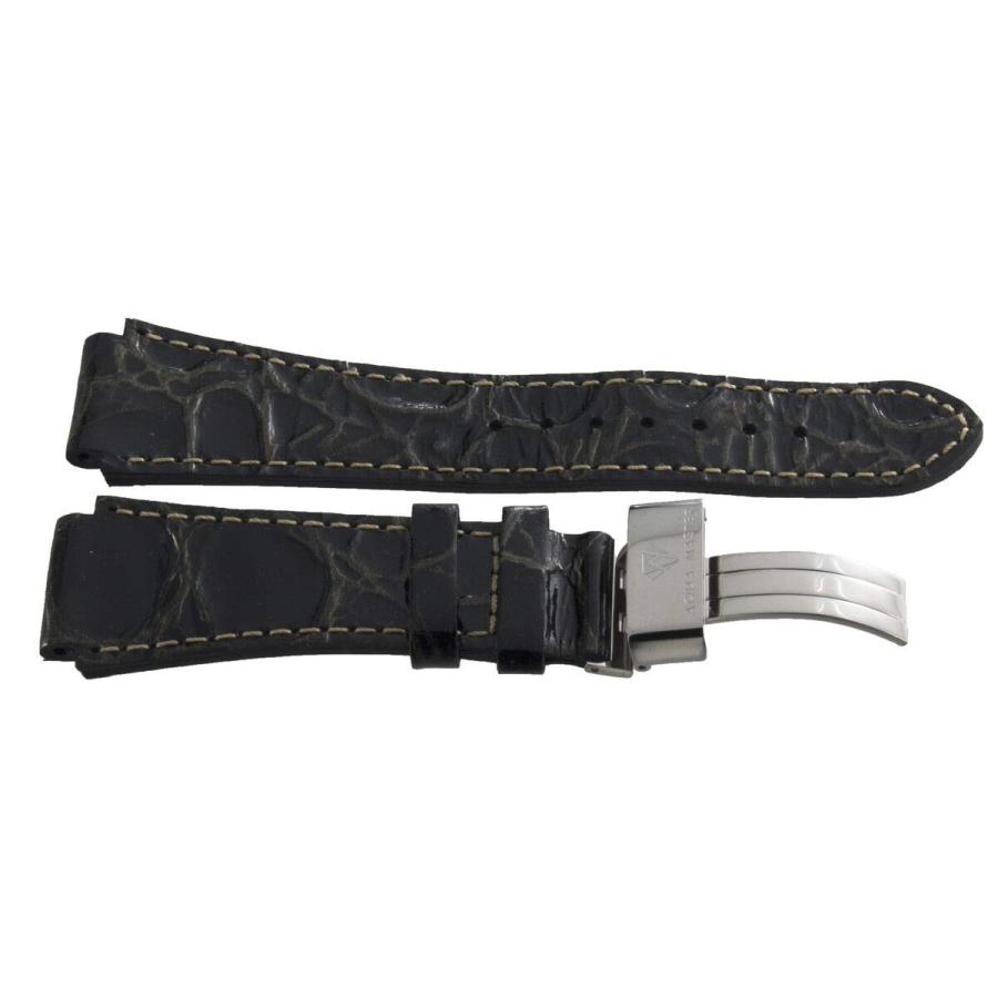 【並行輸入品】 Aqua Master 20mm Widens to 26mm Black Leather Watch Band Strap W_3