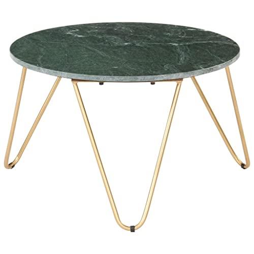 【並行輸入品】 vidaXL Coffee Table Green Real Stone Marble Texture Top， Moder_1