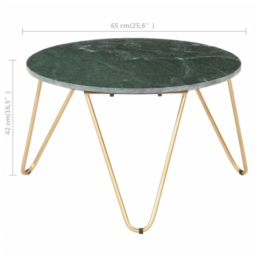 【並行輸入品】 vidaXL Coffee Table Green Real Stone Marble Texture Top， Moder_3