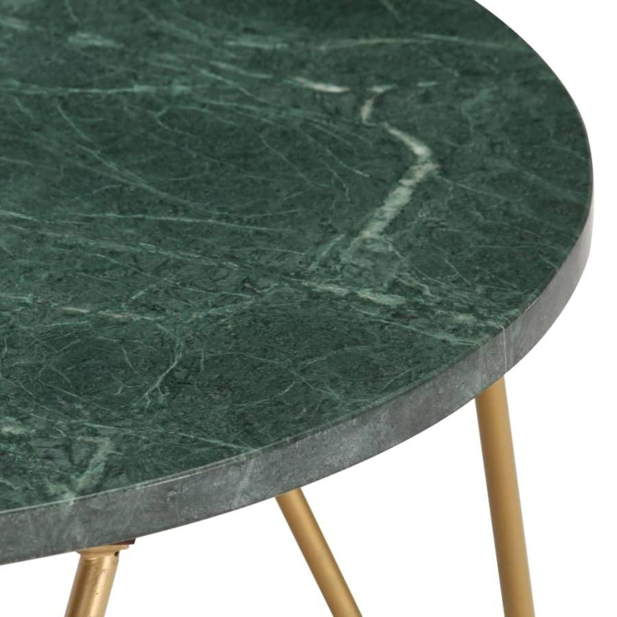 【並行輸入品】 vidaXL Coffee Table Green Real Stone Marble Texture Top， Moder_6