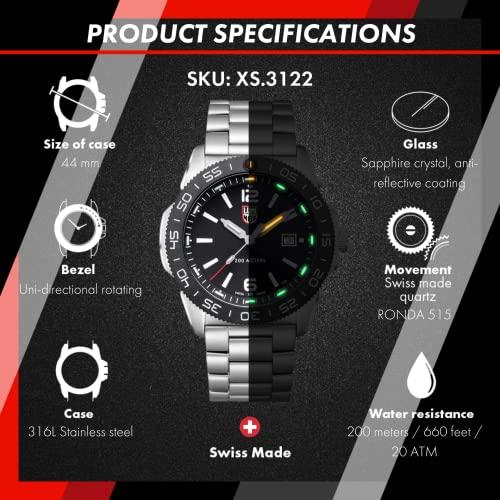 【並行輸入品】(ルミノックス) Luminox Pacific diver 男性用 アナログ表示 クオーツ ?表 同 ステンレス鋼 ?子 XS.の画像