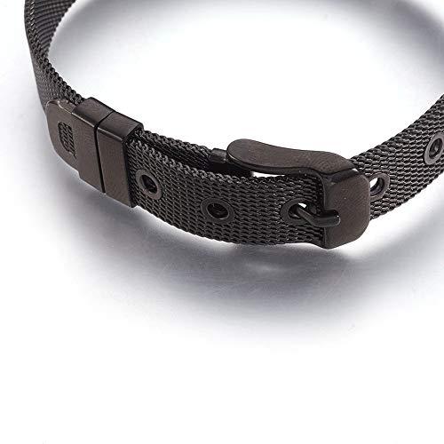 【並行輸入品】 LZD 304 Stainless Steel Watch Band Belt Fit Slide Charms Blue Plの画像