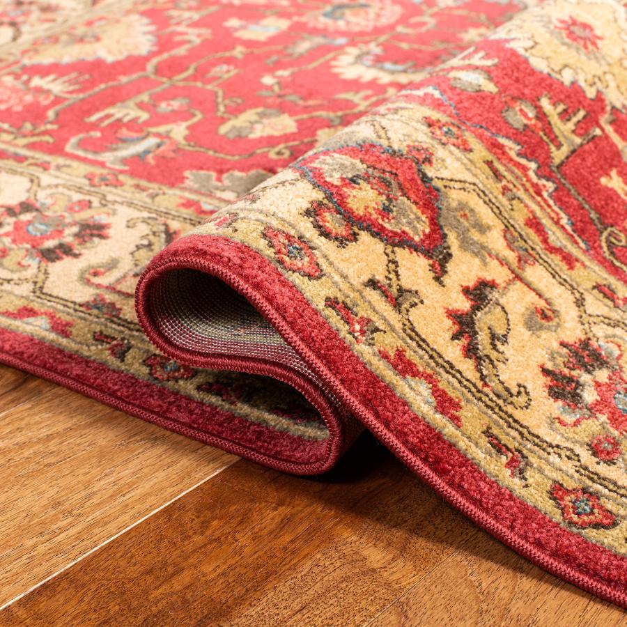 【並行輸入品】SAFAVIEH Mahal Collection ランナーラグ 2フィート2インチ x 12フィート レッド&ベージュ 伝統_9