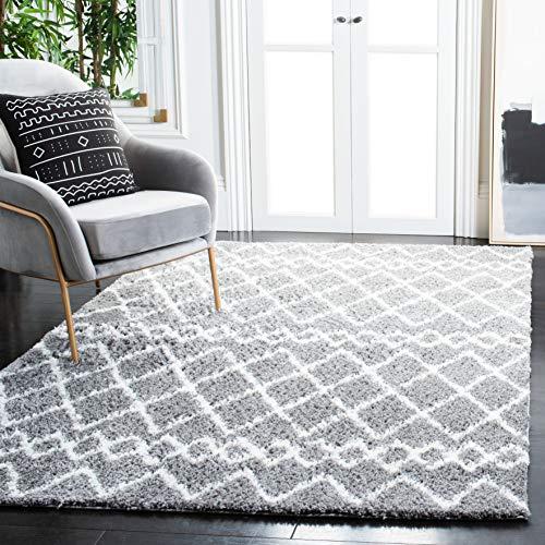 【並行輸入品】 SAFAVIEH Berber Shag Collection Area Rug 3' Square， Light Grey_1