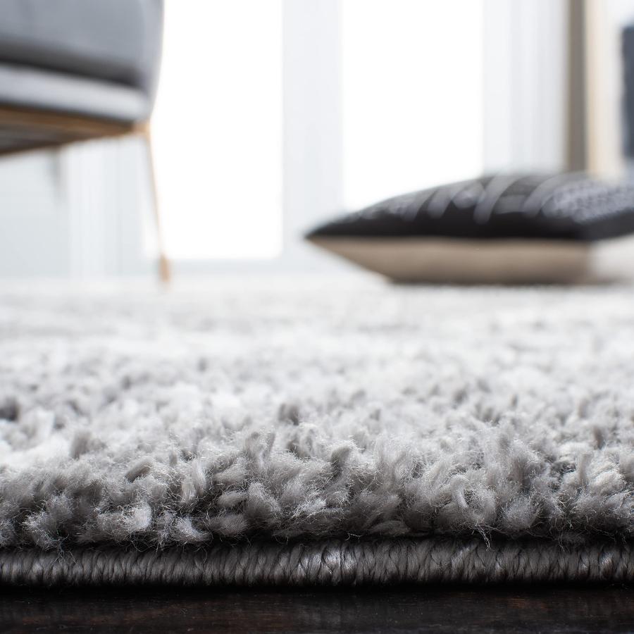 【並行輸入品】 SAFAVIEH Berber Shag Collection Area Rug 3' Square， Light Grey_6