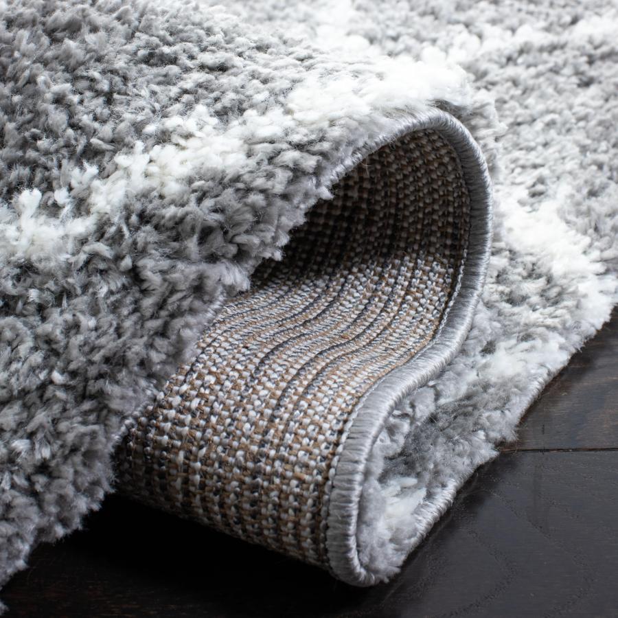 【並行輸入品】 SAFAVIEH Berber Shag Collection Area Rug 3' Square， Light Grey_9