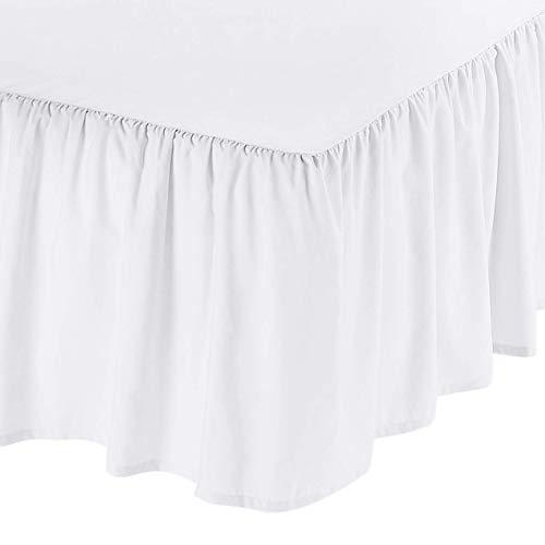 【並行輸入品】 100% Cotton Wrap Around Ruffled Bed Skirt with Adjustable Elasti
