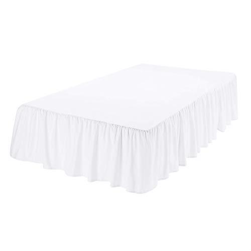 【並行輸入品】 100% Cotton Wrap Around Ruffled Bed Skirt with Adjustable Elasti