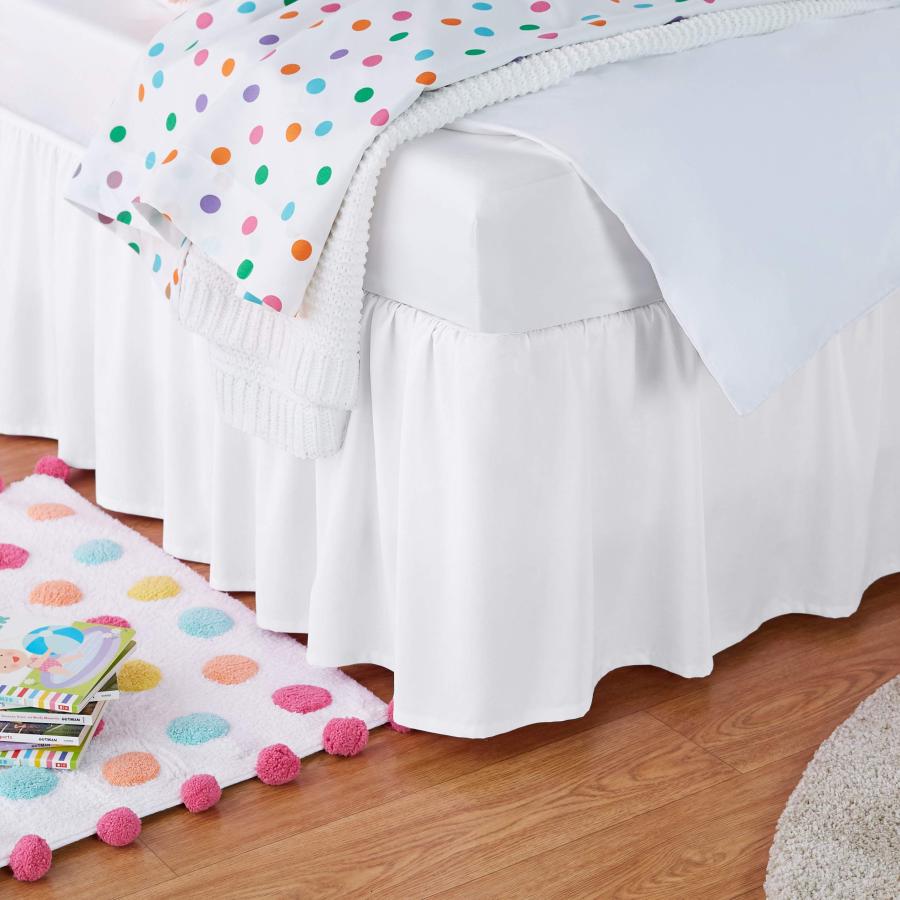 【並行輸入品】 100% Cotton Wrap Around Ruffled Bed Skirt with Adjustable Elasti