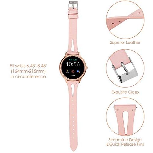 【並行輸入品】 Compatible for Fossil Women Gen 5E Band, YOUkei Slim Vintage Leaの画像