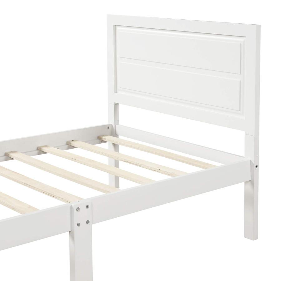 【並行輸入品】 SOFTSEA Twin Size Platform Bed with Headboard and Footboard， Sol_9