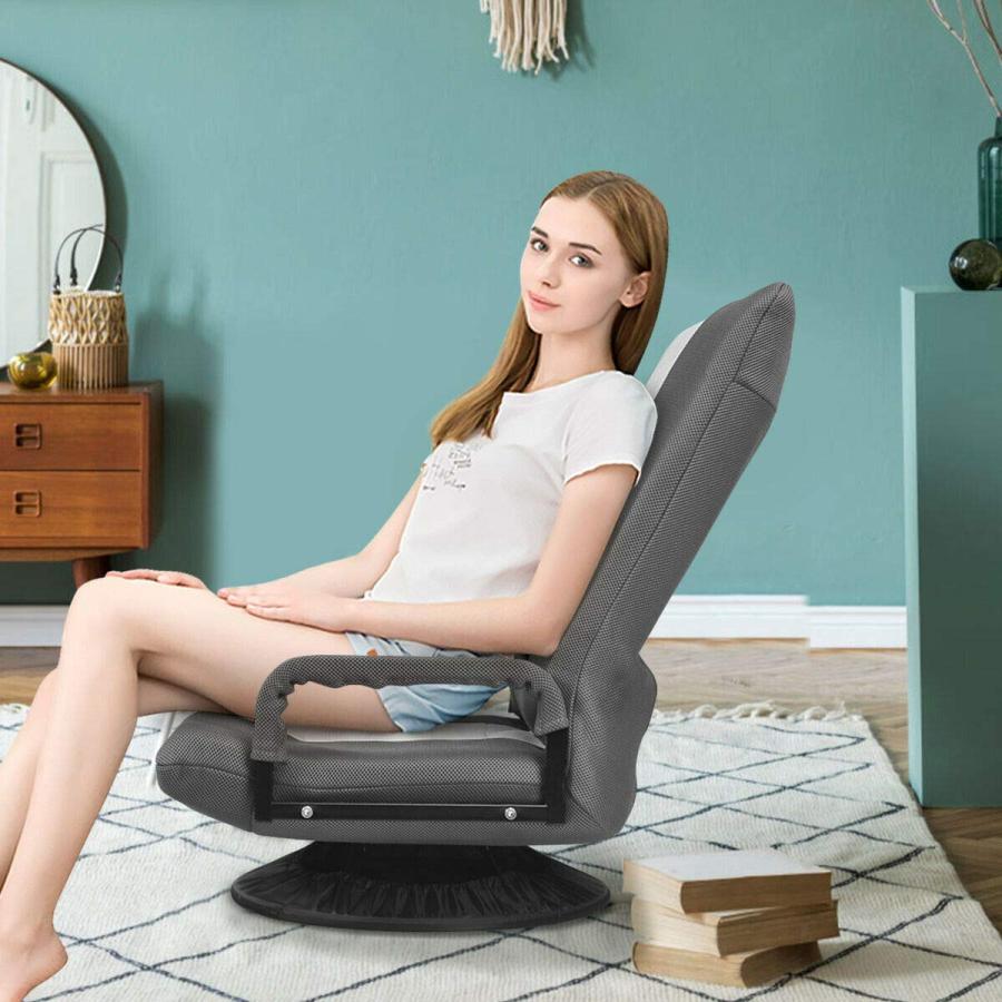 【並行輸入品】 DORTALA 360 Degree Swivel Gaming Floor Chair， 6 Position Adjusta_9