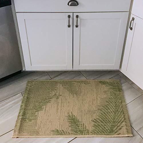 【並行輸入品】LR Home Ox Bay Caroline Coastal Palm Leaf 屋内/屋外エリアラグ、ベージュ/S. ピー、1_1