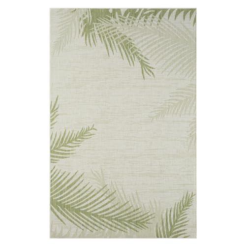 【並行輸入品】LR Home Ox Bay Caroline Coastal Palm Leaf 屋内/屋外エリアラグ、ベージュ/S. ピー、1_4